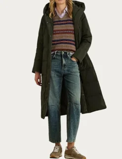 Hooded Channel-Quilted Down Puffer Coat - Dunkappor