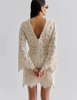 Imani Guipure Lace Mini Dress - Korta klänningar