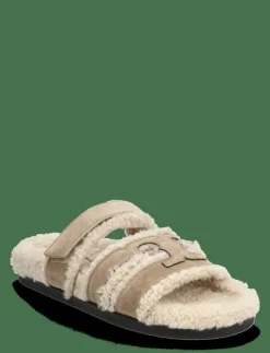 INES SHEARLING SPORT SLIDE - Inneskor