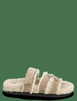 INES SHEARLING SPORT SLIDE - Inneskor