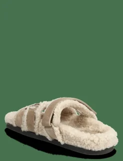 INES SHEARLING SPORT SLIDE - Inneskor