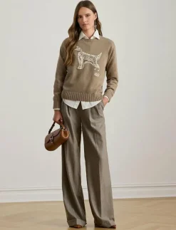 Intarsia-Knit English Setter Sweater - Stickat