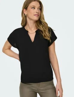 JDYLION LIFE S/S TOP WVN - T-shirts