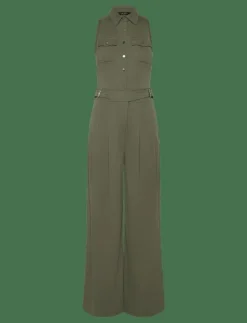 Jersey Wide-Leg Sleeveless Jumpsuit - Jumpsuits