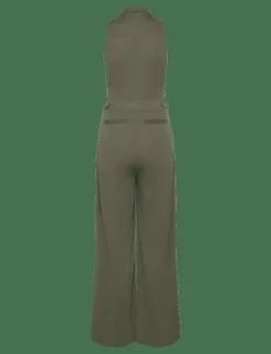 Jersey Wide-Leg Sleeveless Jumpsuit - Jumpsuits