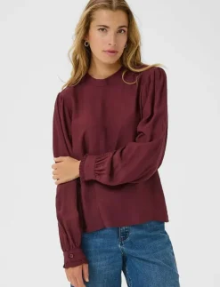 KArea Solid Blouse - Långärmade blusar
