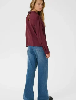 KArea Solid Blouse - Långärmade blusar