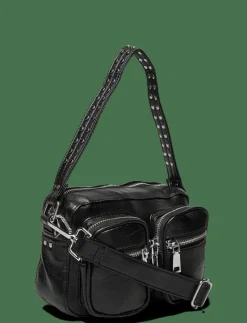 Kendra Bag Black Leather Look - Axelremsväskor