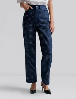 Kendra High waisted rhinestone Jeans - Vida byxor