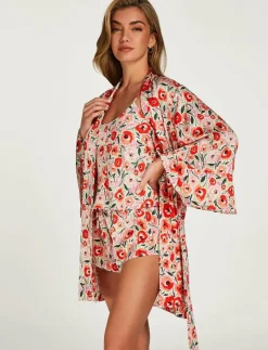 Kimono Satin Funky Floral - Kimonos