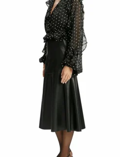 KINDRA VEGAN LEATHER SKIRT - Midi kjolar