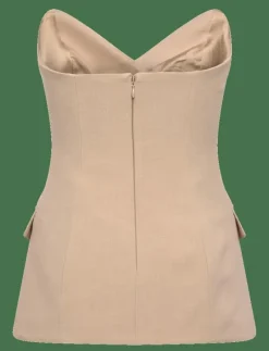 KYLIAN BUTTON FRONT TOP - Linnen