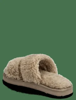 LAUREN FAKE FUR SLIDE - Inneskor