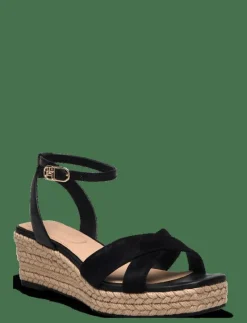 LEATHER & SUEDE MID WEDGE ESPAD - Kilklackar