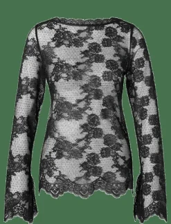 Leni Sheer Lace top - Långärmade blusar