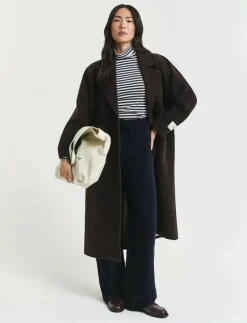 LIGHT COTTON STRIPED LS TURTLENECK - Polotröjor