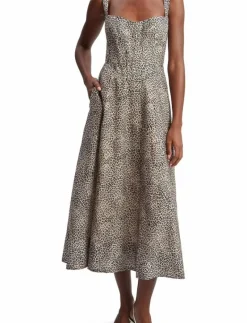 LILAH CORSET MIDI DRESS - Midiklänningar