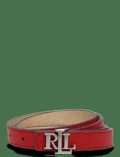 Logo Reversible Crosshatch Skinny Belt - Skärp