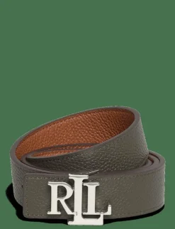 Logo Reversible Pebbled Leather Belt - Skärp