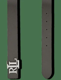 Logo Reversible Pebbled Leather Belt - Skärp