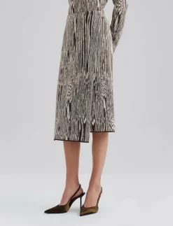 Lois Jacquard Knitted Wrap Midi skirt - Midi kjolar