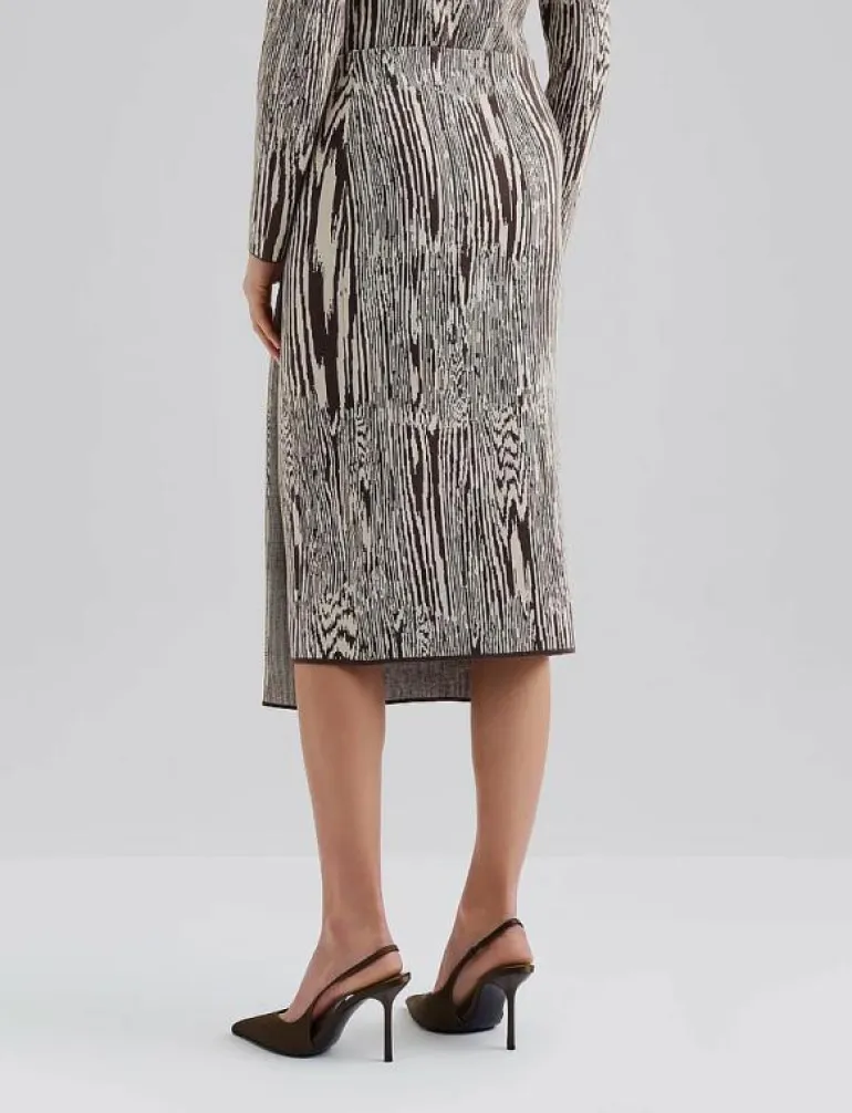 Lois Jacquard Knitted Wrap Midi skirt - Midi kjolar