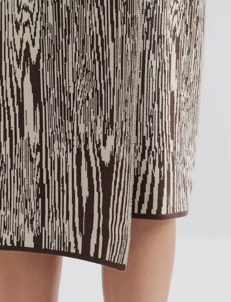 Lois Jacquard Knitted Wrap Midi skirt - Midi kjolar