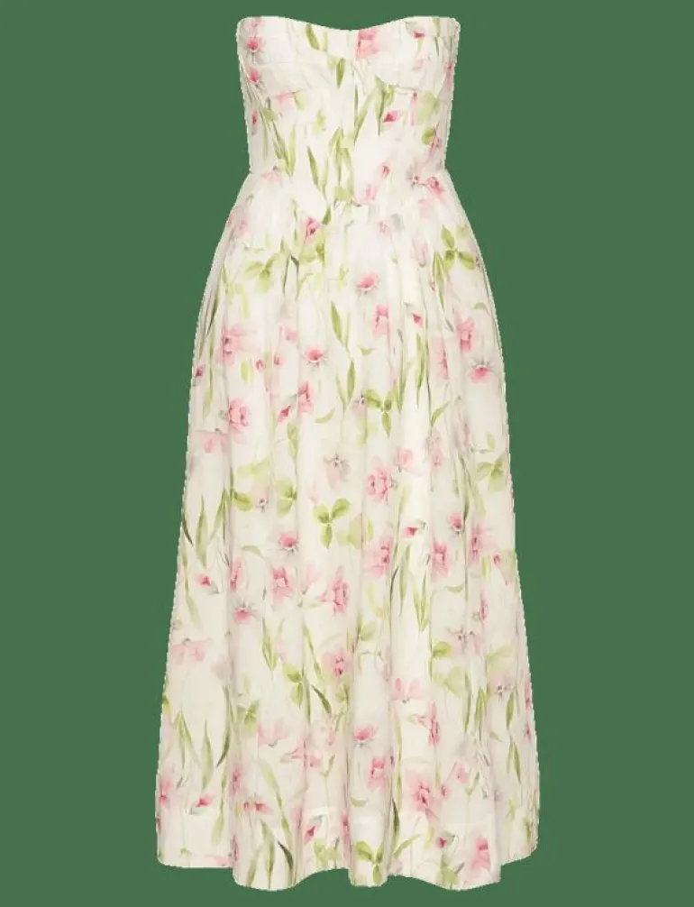 LOLA CORSET MIDI DRESS - Midiklänningar