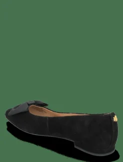 Londyn Bow-Trim Suede Ballet Flat - Ballerinas