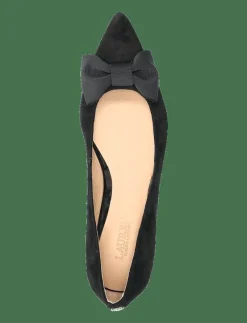 Londyn Bow-Trim Suede Ballet Flat - Ballerinas