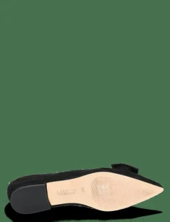 Londyn Bow-Trim Suede Ballet Flat - Ballerinas