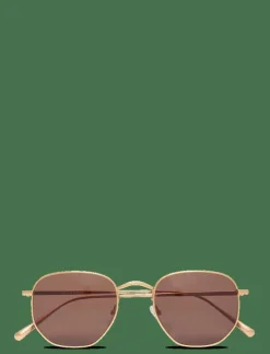 Lucca Gold Brown - Round Frame