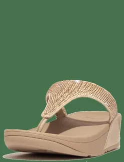 LULU CRYSTAL EMBELLISHED TOE-POST SANDALS - Platåsandaler