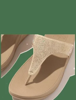 LULU CRYSTAL EMBELLISHED TOE-POST SANDALS - Platåsandaler