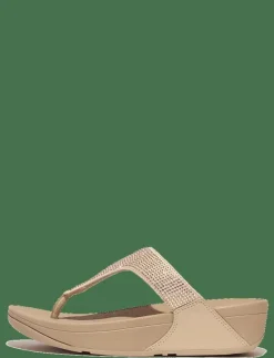 LULU CRYSTAL EMBELLISHED TOE-POST SANDALS - Platåsandaler