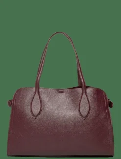 Medium bag with beaten leather effect - Handväskor