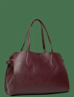 Medium bag with beaten leather effect - Handväskor