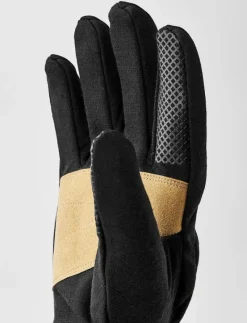 Merino Windwool Liner - 5 finger Black - Fingervantar