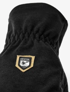 Merino Windwool Liner - 5 finger Black - Fingervantar