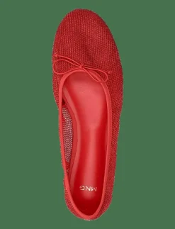 Mesh ballerina flats with bow - Ballerinas