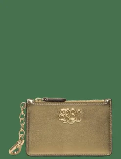 Metallic Nappa Leather Zip Card Case - Korthållare