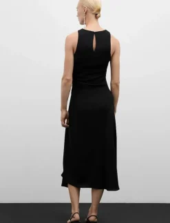 Midi-dress with draped detail - Midiklänningar