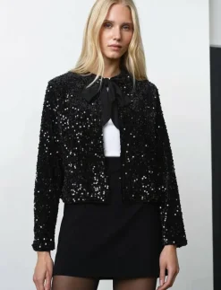MONET SEQUIN TIE CARDIGAN - Korta kavajer