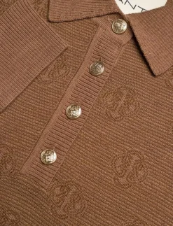 MONOGRAM KNIT POLO - Stickat