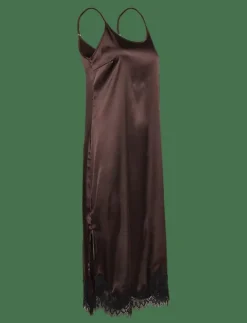 NMCELESTE S/L SATIN LACE DRESS - Midiklänningar