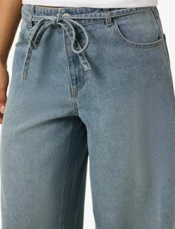 NMMAISY NW BELT LOOSE JEANS BS031LB - Vida byxor