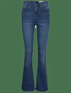 NMSALLIE HW FLARE JEAN VI021MB FWD NOOS - Utsvängda jeans