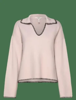 OBJREYNARD LS V-NECK STICH PULLOVER DIV - Stickat