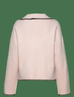 OBJREYNARD LS V-NECK STICH PULLOVER DIV - Stickat