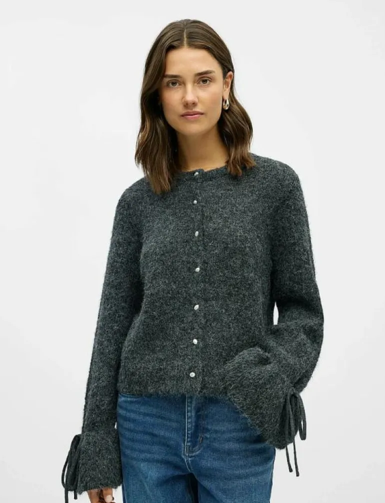 OBJSALIKA L/S RE KNIT CARDIGAN 142 - Koftor